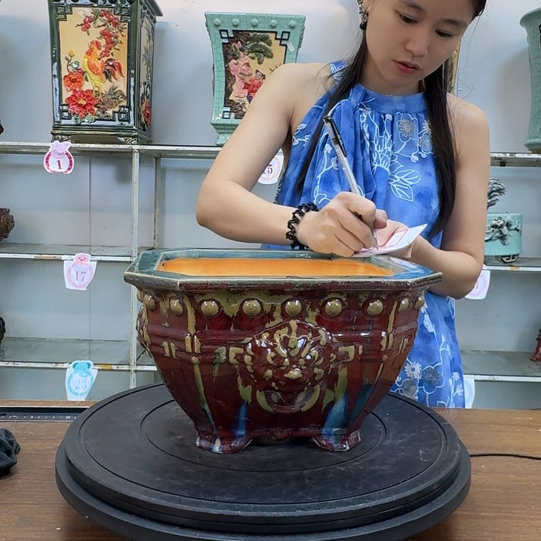 班***重石湾盆100陶泥花盆