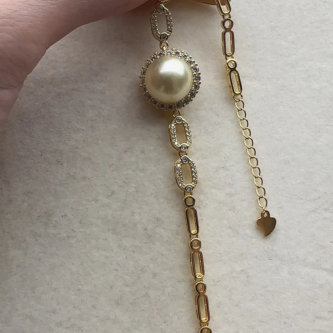 海水珍珠手链61银S925镶嵌