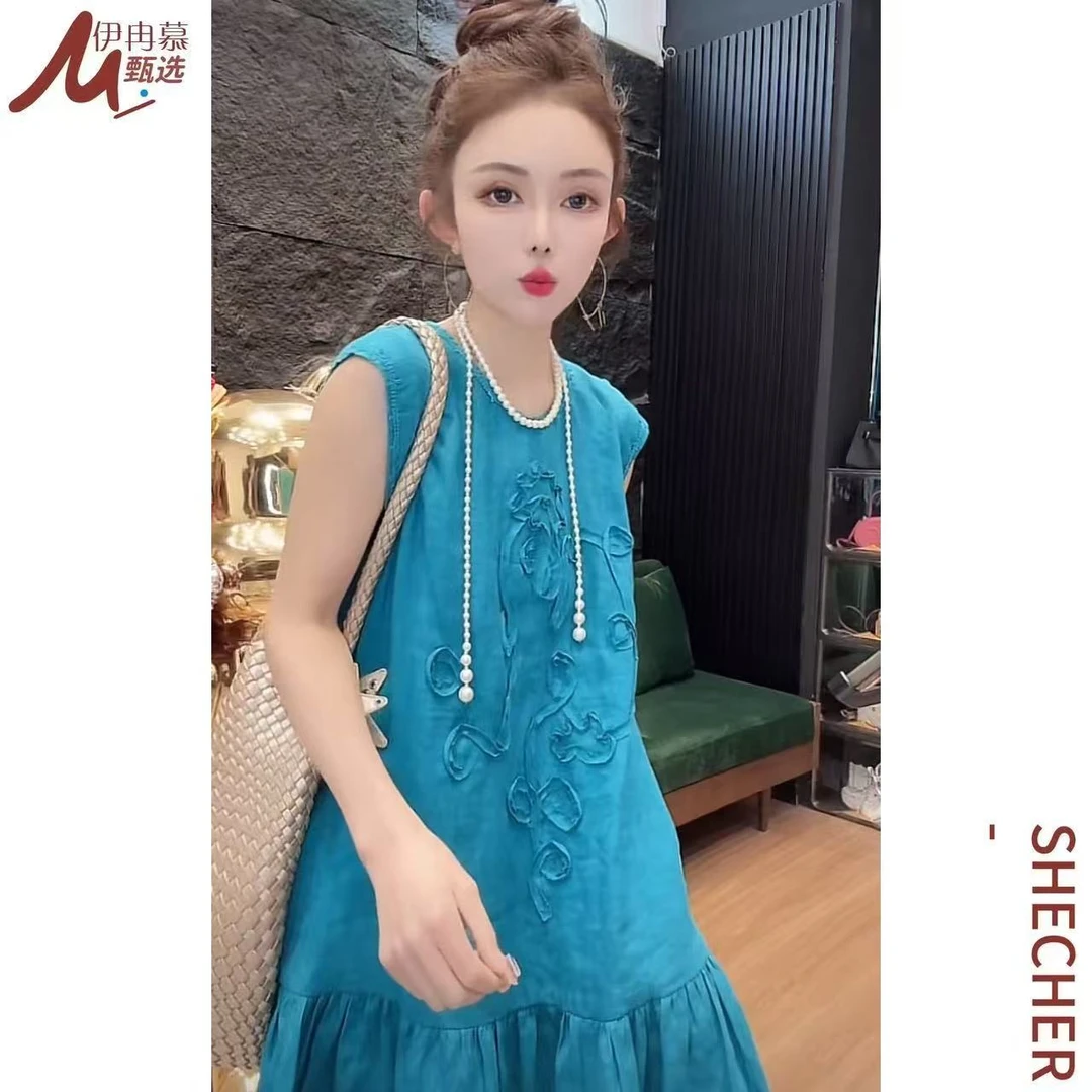 【伊冉慕甄选】宽松型通勤背心连衣裙网红侘寂风休闲风国风25111