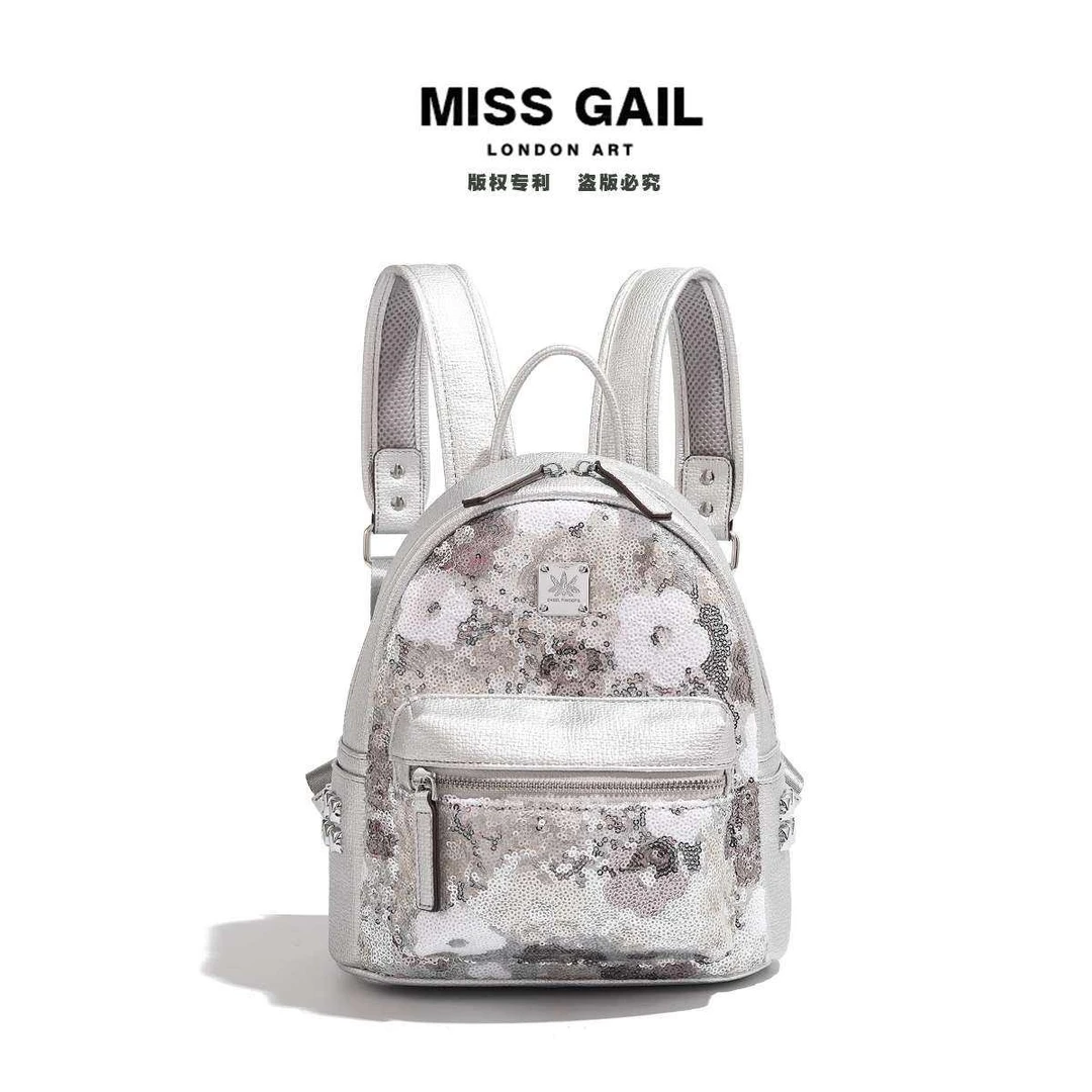 蓝谷女包 1378-2珠片银