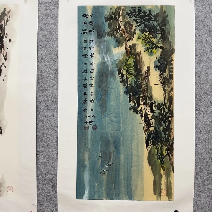 国画花鸟等图案和花纹组成图案