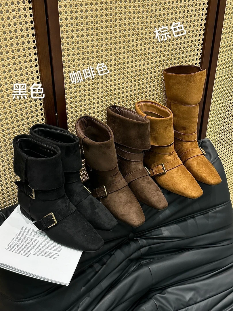 鑫燃KIKI 时尚洋气百搭中筒短靴 360-52 BL