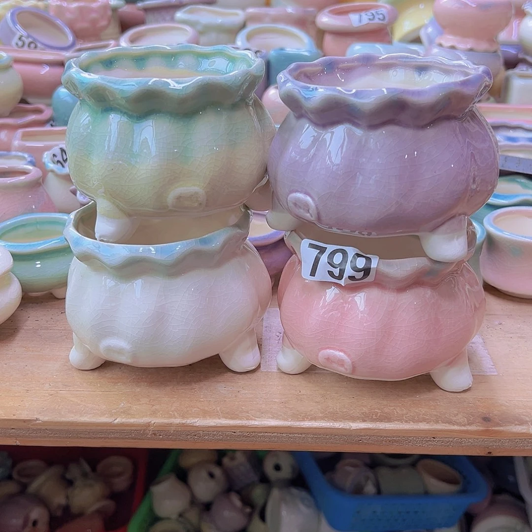 陶瓷花盆当场满12包邮