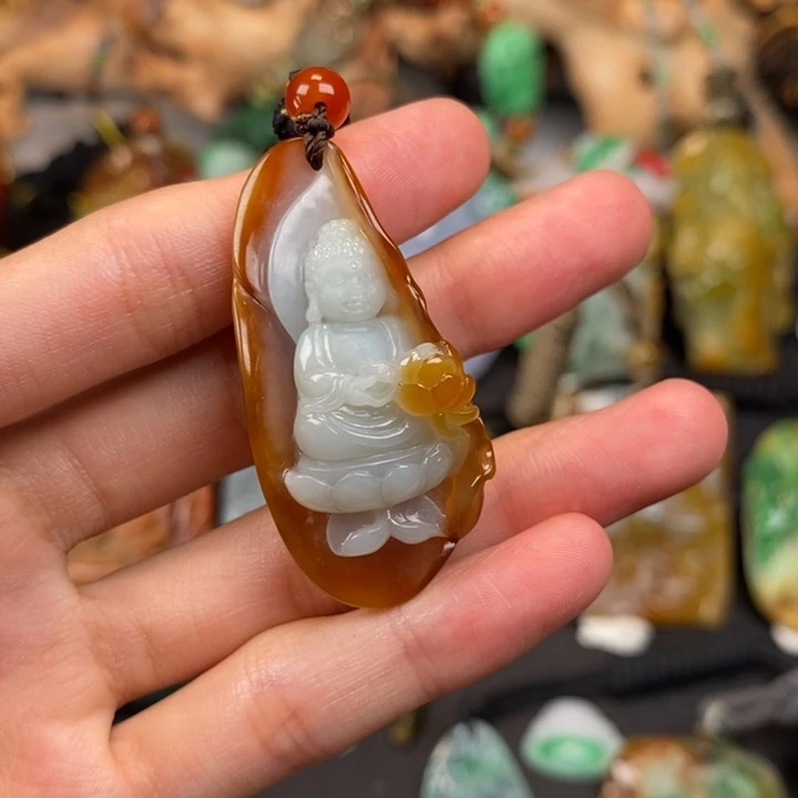 意***明定制翡翠未镶嵌天然翡翠A货