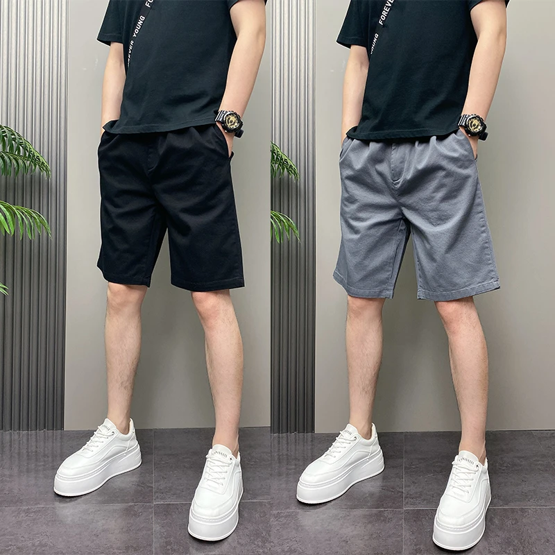 2025新款美式欧若风休闲短裤男夏季薄款宽松百搭直筒阔腿运动裤潮