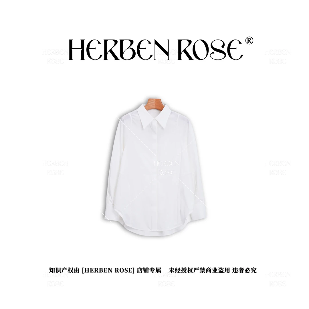 2025春季新款宽松版型棉莱赛尔纯色长袖衬衫 532703