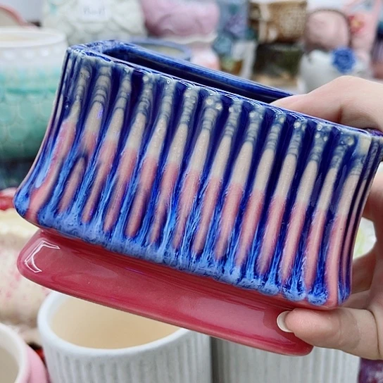 多肉绿植陶瓷花盆9.9包邮