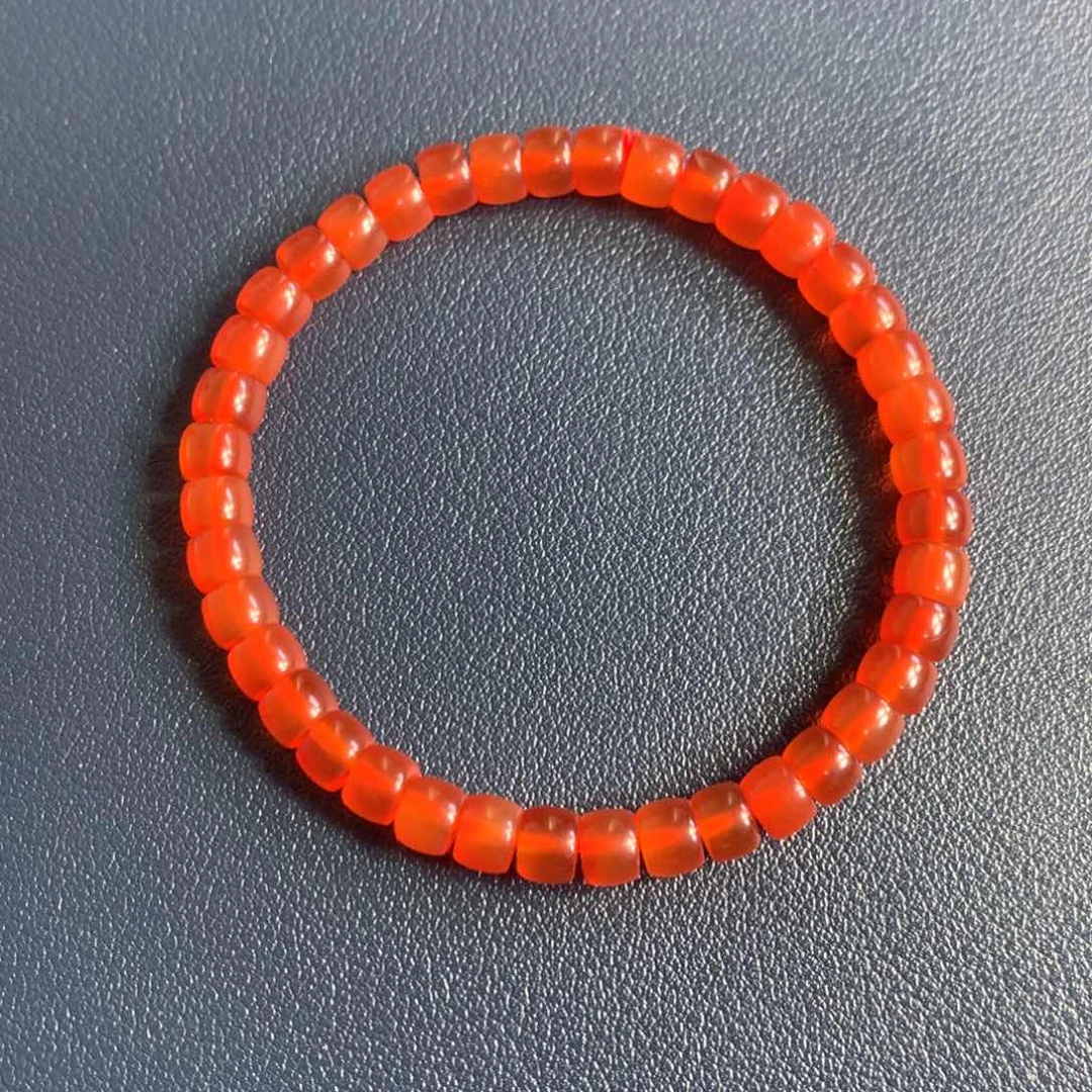 南红玛瑙5+冰红直切手串未镶嵌