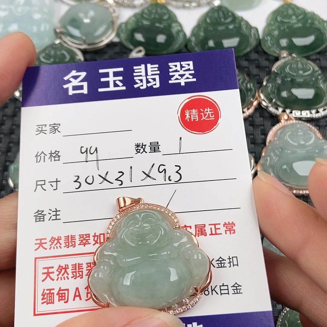 翡翠银S925镶嵌颈饰