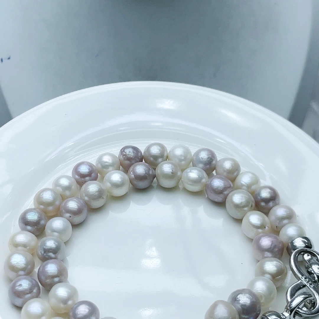 淡水珍珠颈饰钛钢