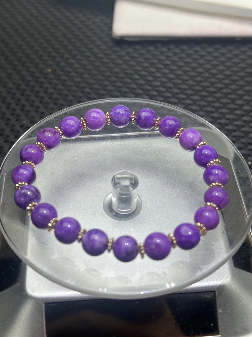 F1精美时尚气质百搭粉色8M手串男女款