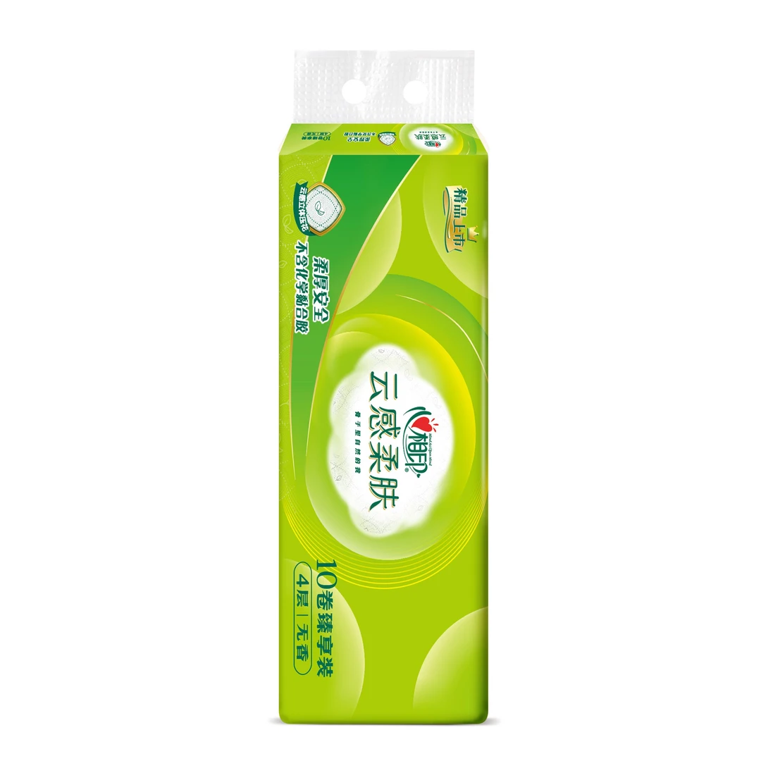 心相印 云感系列四层立体压花卷筒卫生纸 1500g/袋
