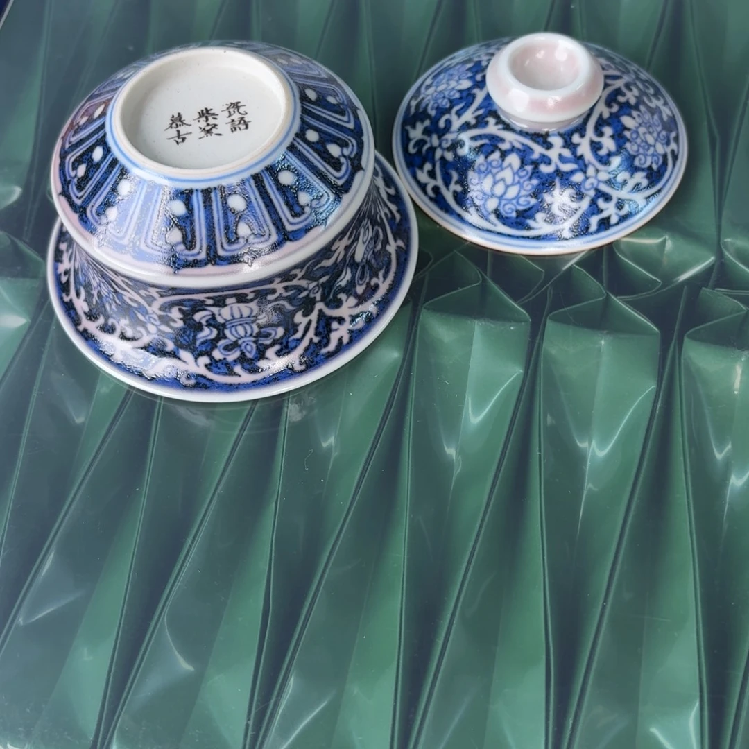 杯子瓷言所老曹甄选好瓷微瑕一组素心兰