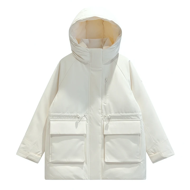 李宁女子中款羽绒服2025冬季运动潮流系列80%鸭绒保暖外套AYMV296