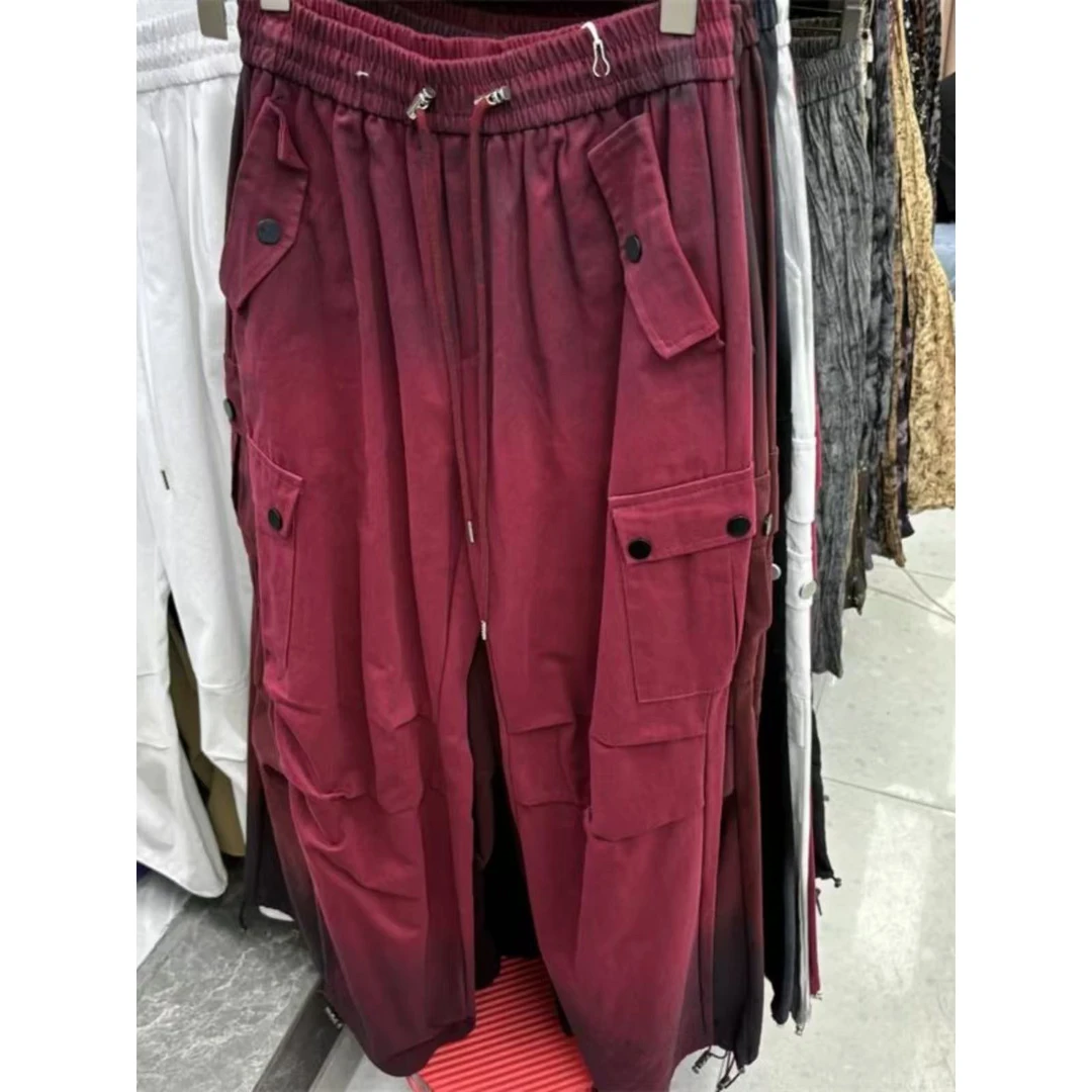 《头头女装》潮流抽绳阔腿裤直筒百搭休闲#08406