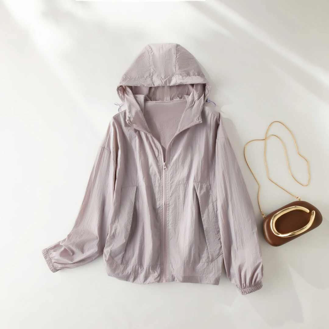 户外山系防晒衣女短款2025年新款休闲宽松薄外套防晒服