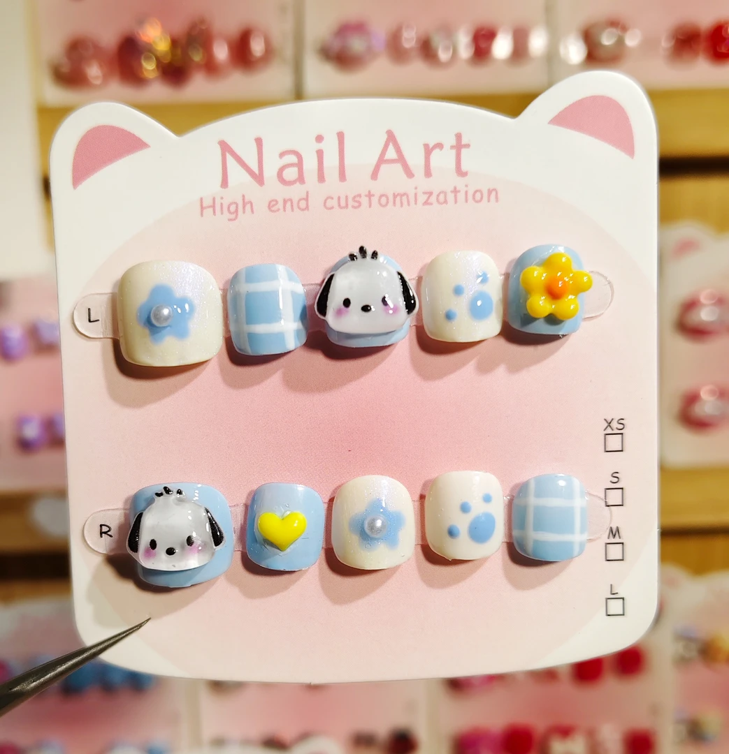 小朋友甲贴新年战甲帕恰狗狗手工穿戴美甲卡通可爱软甲闪钻