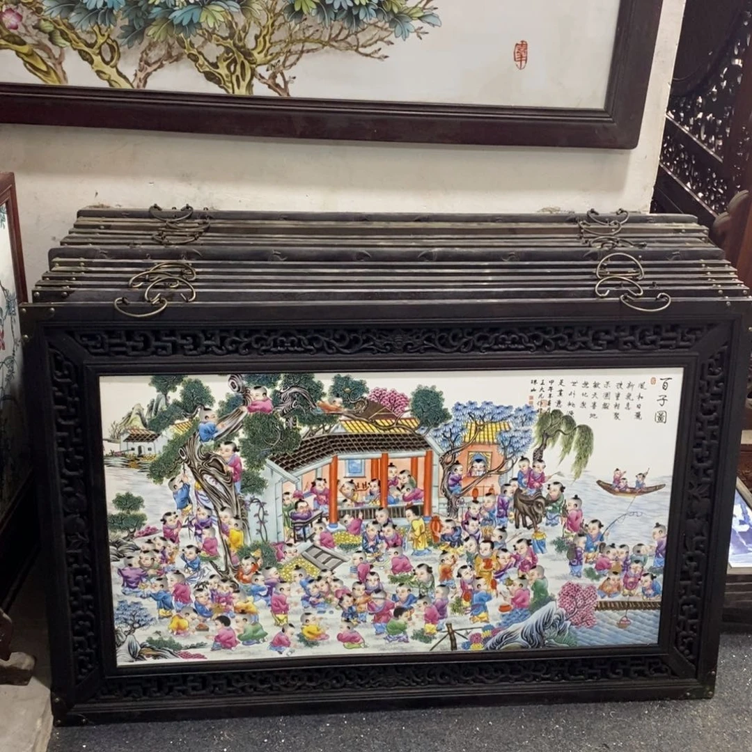 瓷片1.2*76*1景德镇瓷板画柴窑烧制