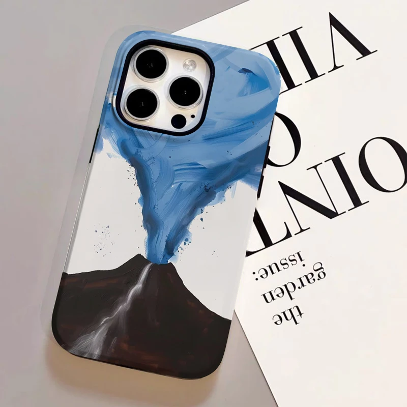 艺术火山适用苹果17手机壳iphone16小米1514新款iqoo13一加12男生