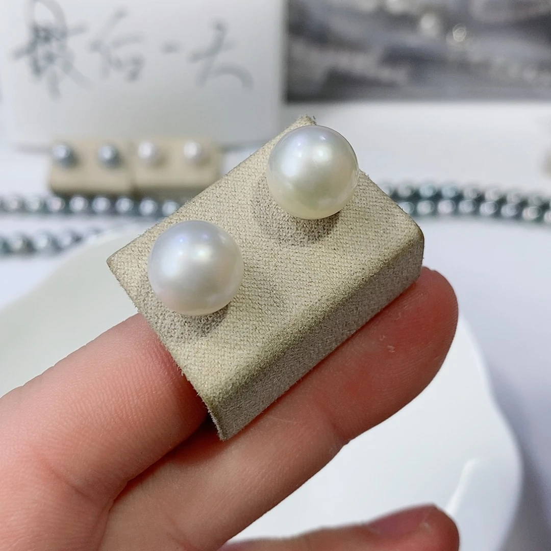 海水珍珠耳饰18K金镶嵌