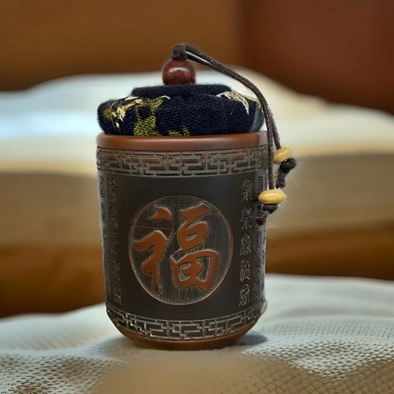 广西钦州市坭兴陶醒茶罐+广西横州茉莉六堡（10克）国庆中秋福利价