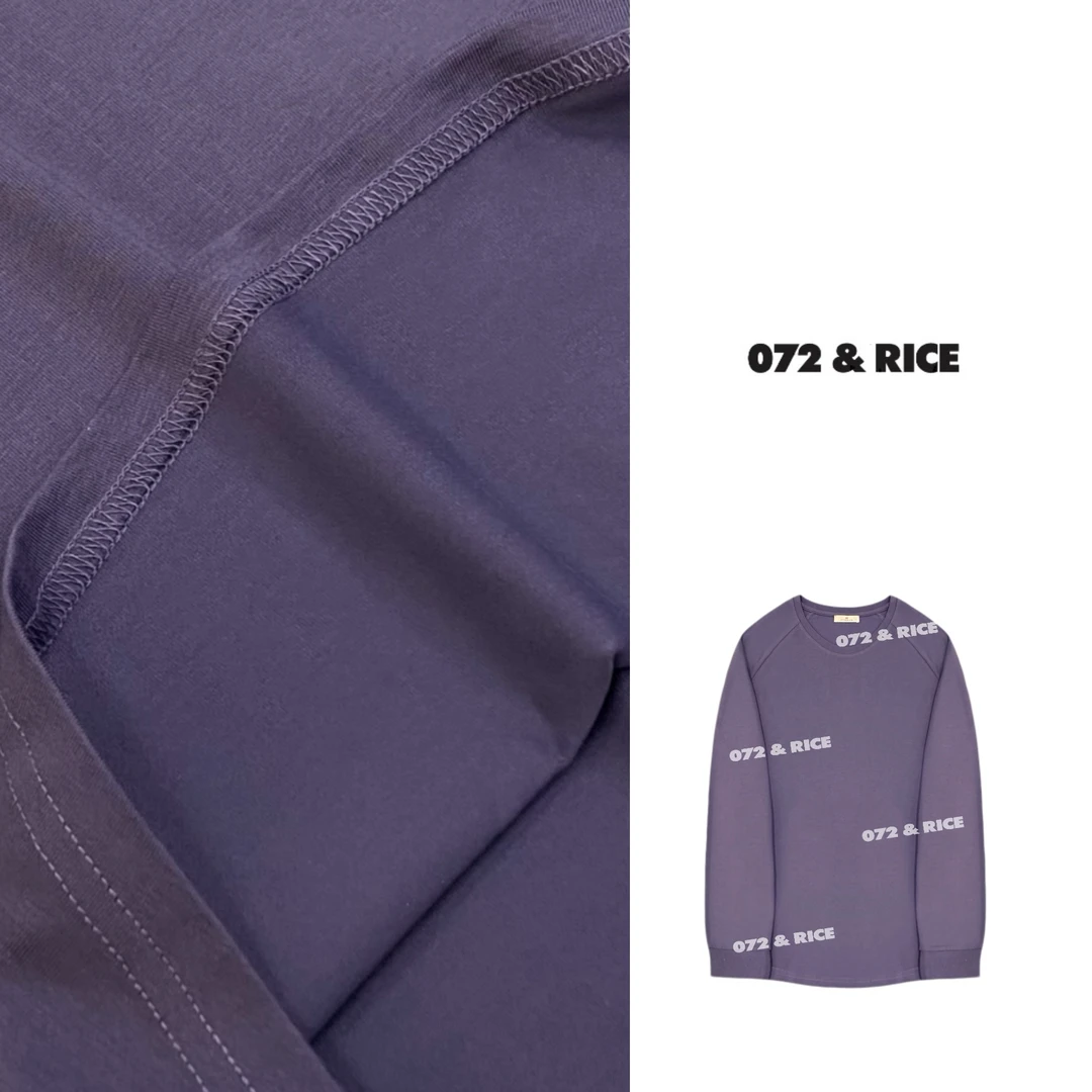 072 & RICE【洋芋】秋季休闲圆领净版长袖上衣 Z-32NB430