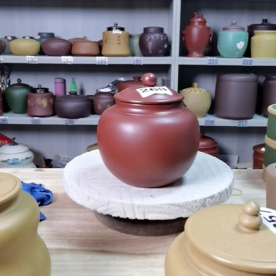 紫砂茶叶罐一斤装吸力罐全手工处理268