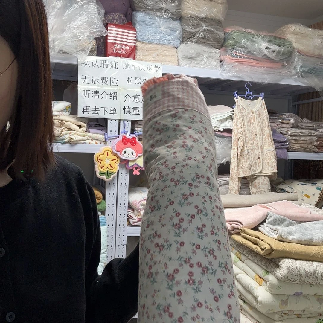 棉粉色碎花荞麦壳颈椎枕