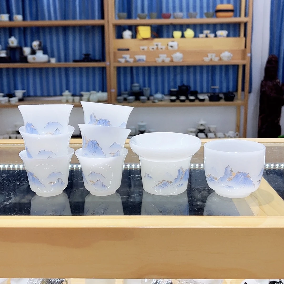 璞玉蓝色山水补齐套装按套装价不带礼盒