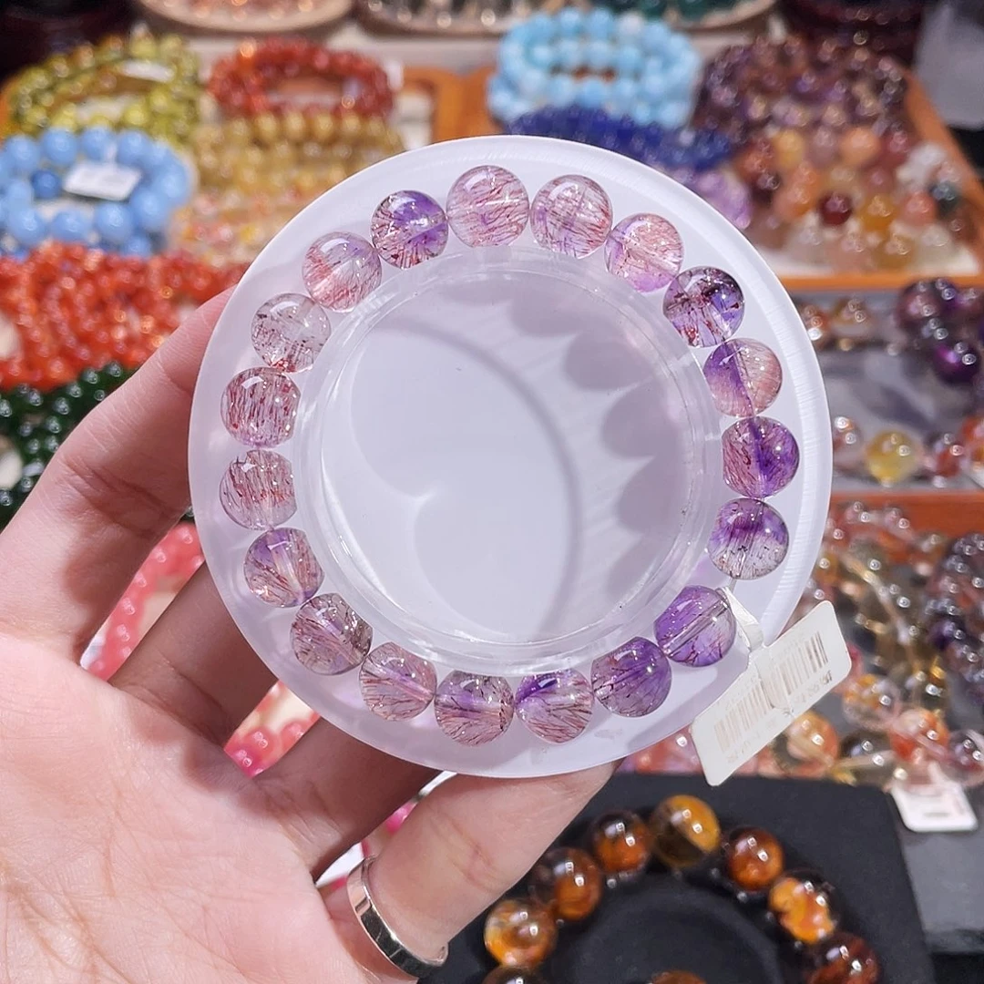 手链水晶未镶嵌紫梅金草莓9.6