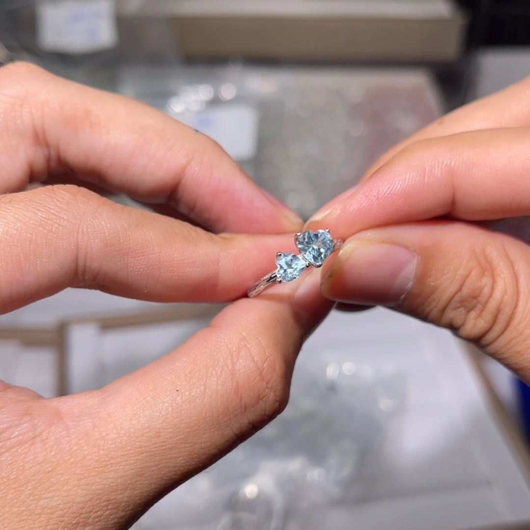 水晶手链银S925镶嵌托帕042