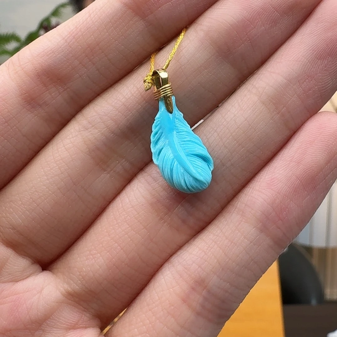 绿松石18K金镶嵌珠宝奇石