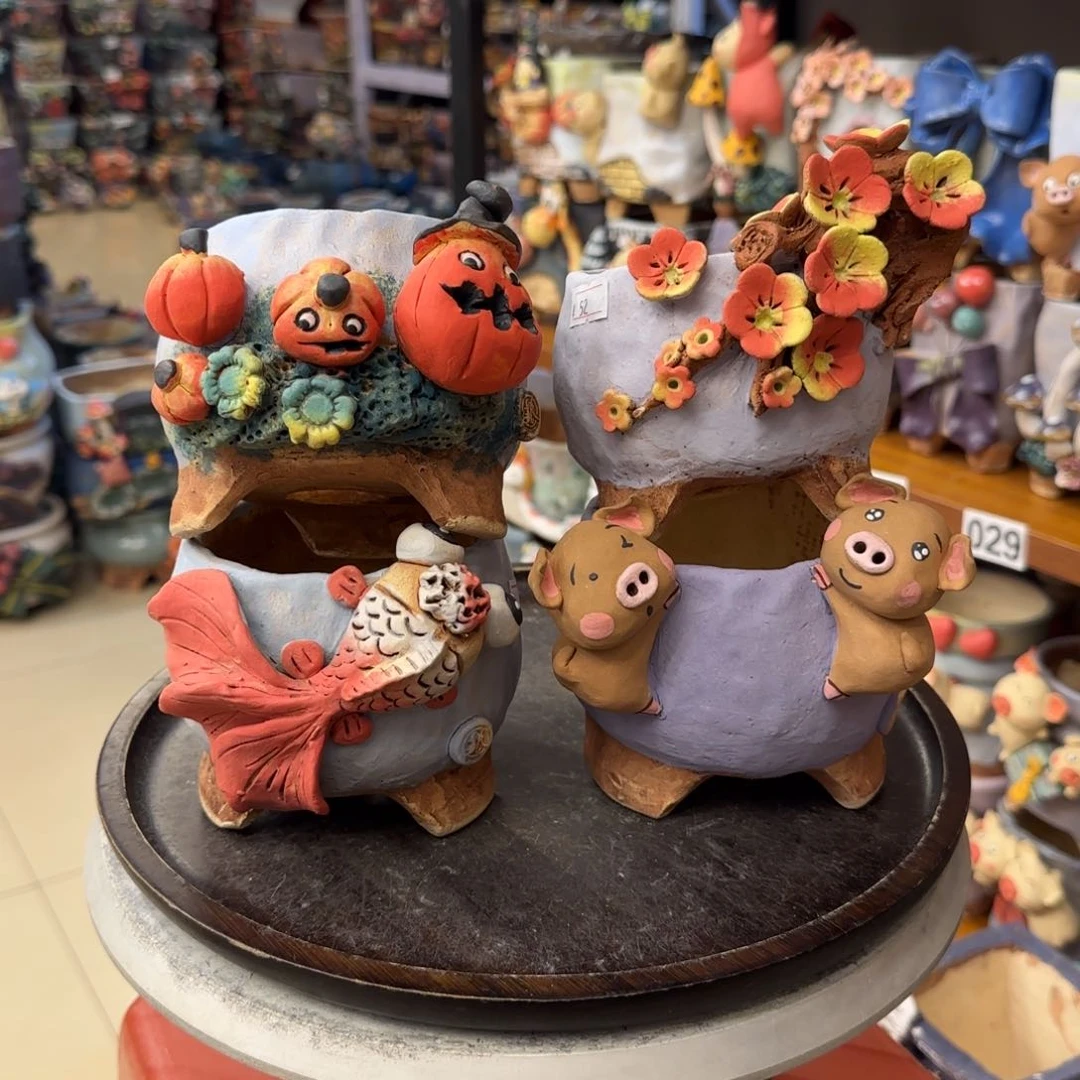 【闪购商品】陶瓷女*粗陶手捏