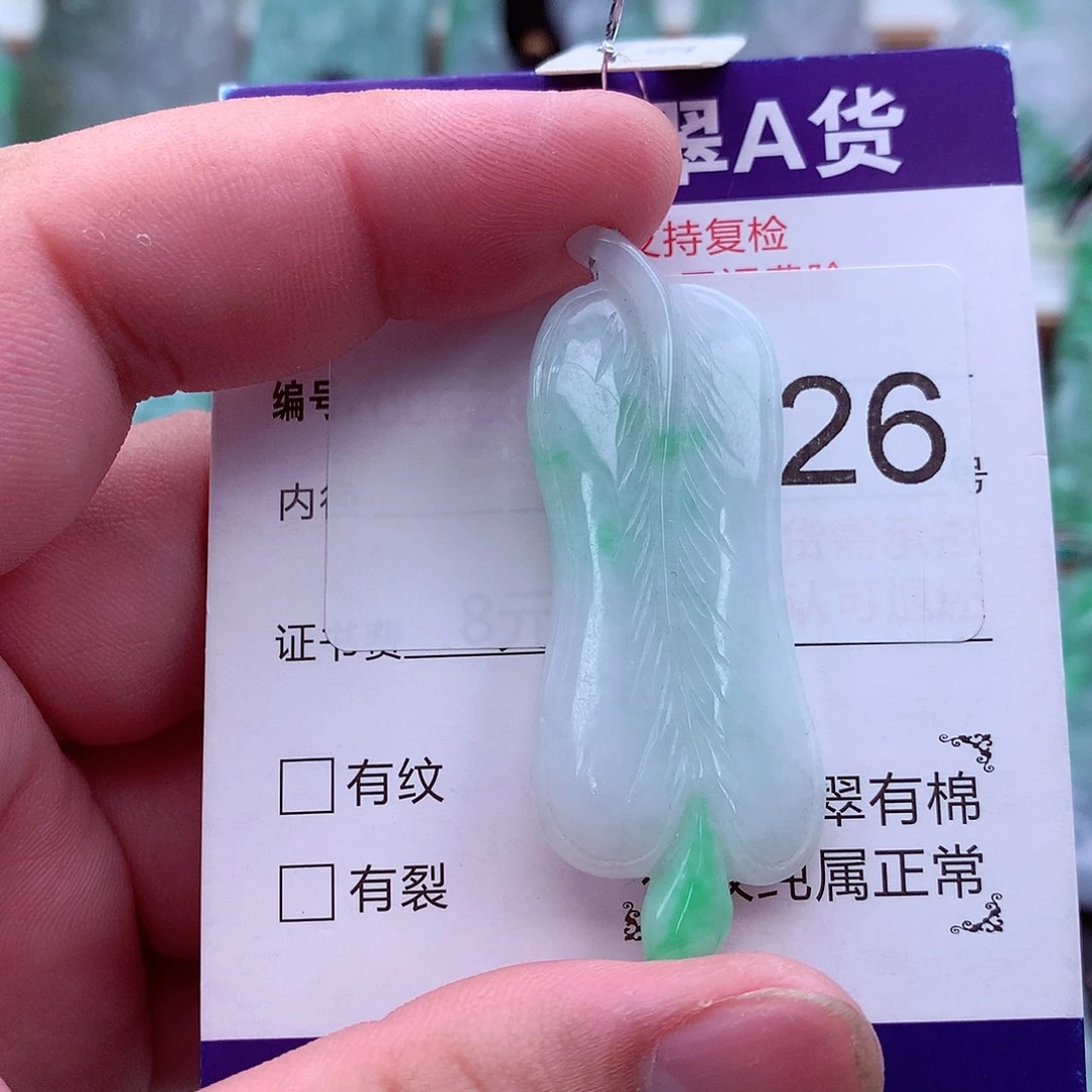 翡翠未镶嵌吊坠(不含链)