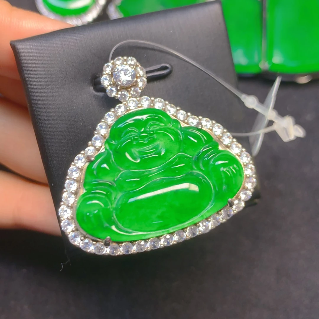 【闪购商品】颈饰银S925镶嵌翡翠