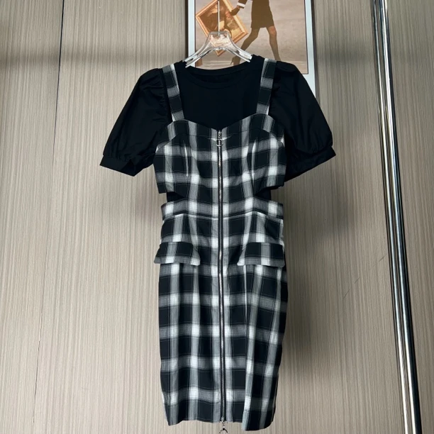 176品牌撤柜女装曼家时尚设计款两件套连衣裙