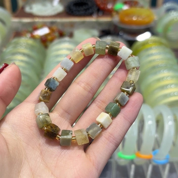 岫玉未镶嵌手镯天然