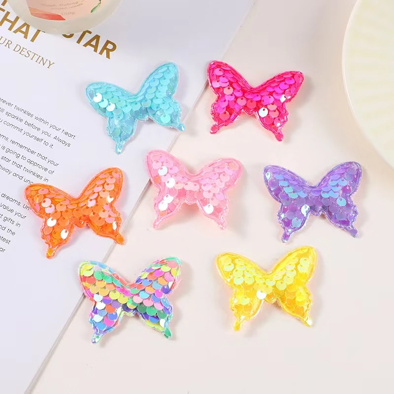 【优艾美】 DIY发夹儿童可爱发饰亮片蝴蝶结配件手工发卡刺绣蝴蝶结