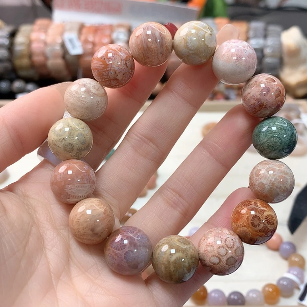 硅化珊瑚（珊瑚玉）手链未镶嵌幸***门436