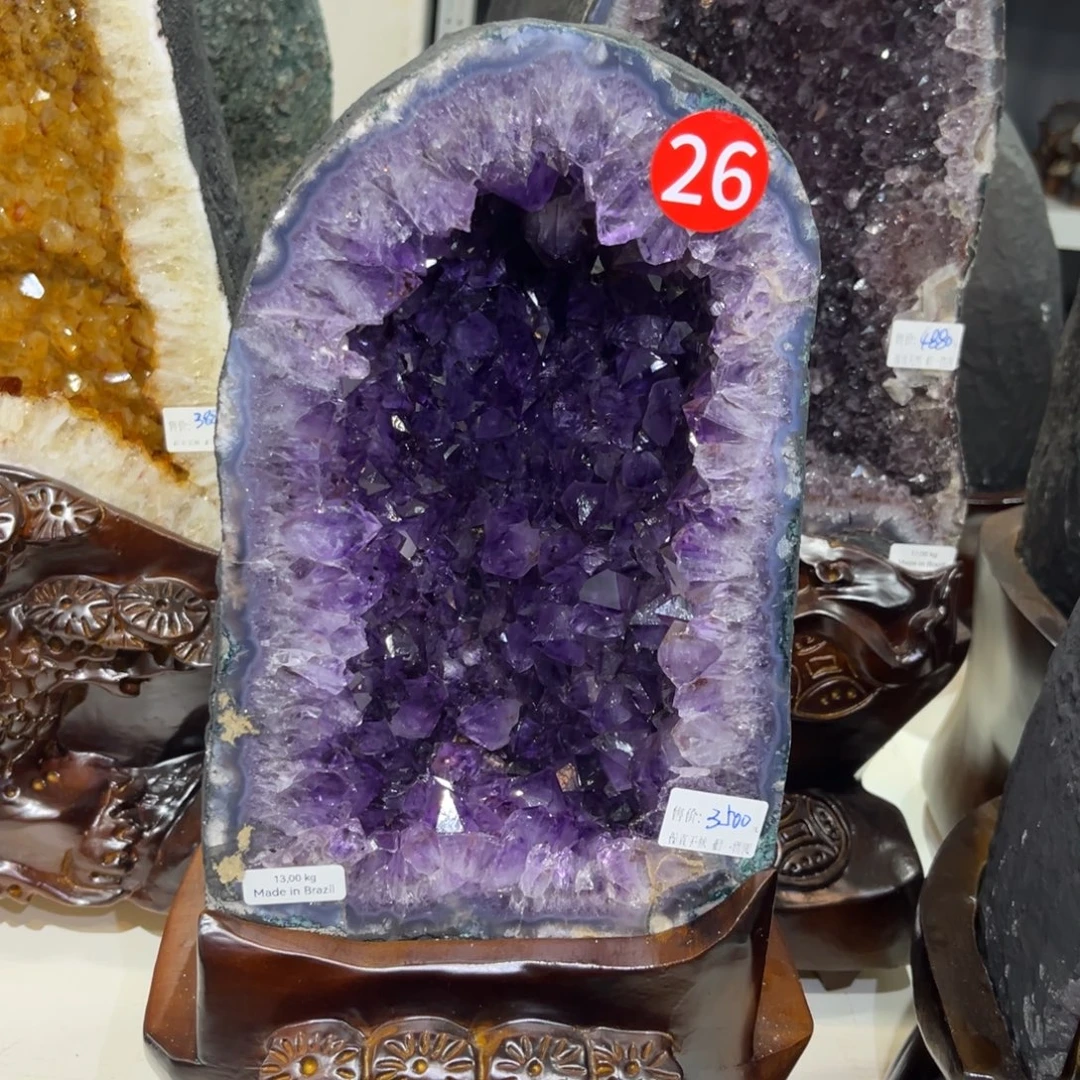 摆件紫晶未镶嵌水晶