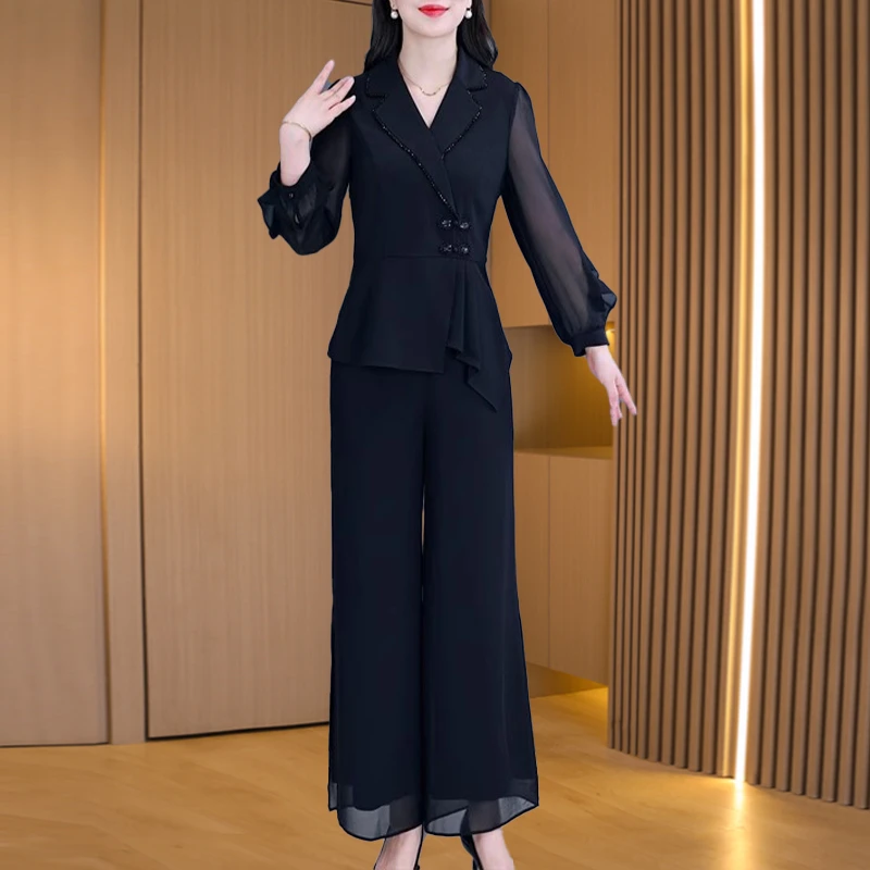 【可蓓儿】休闲职业时尚套装女2025新款春季长袖洋气女神范爆妈妈装