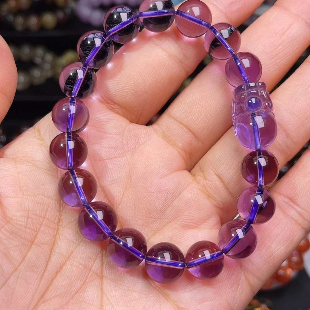 未镶嵌水晶手链巴西紫水晶貔貅手链