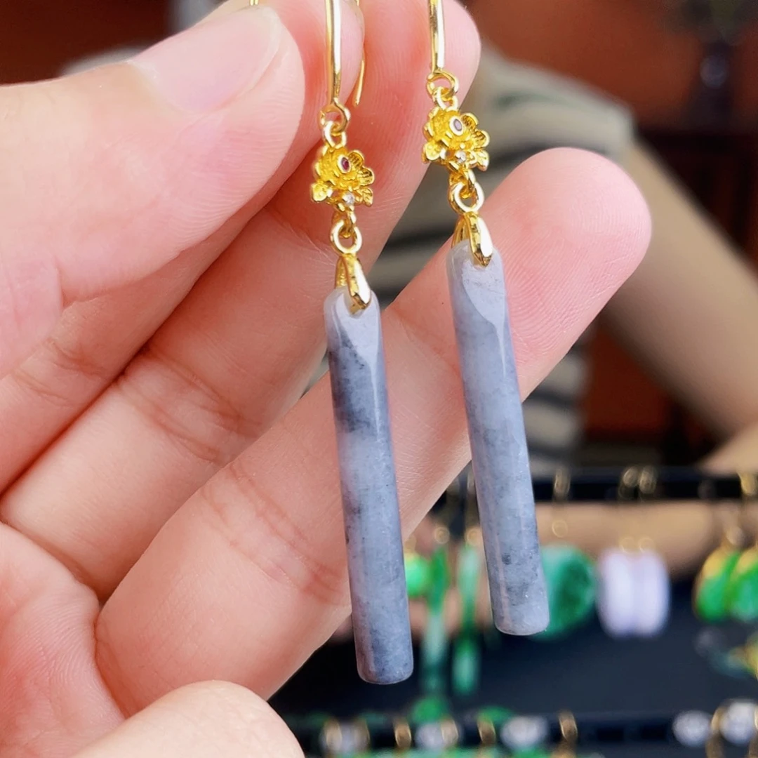 翡翠未镶嵌耳饰饰品