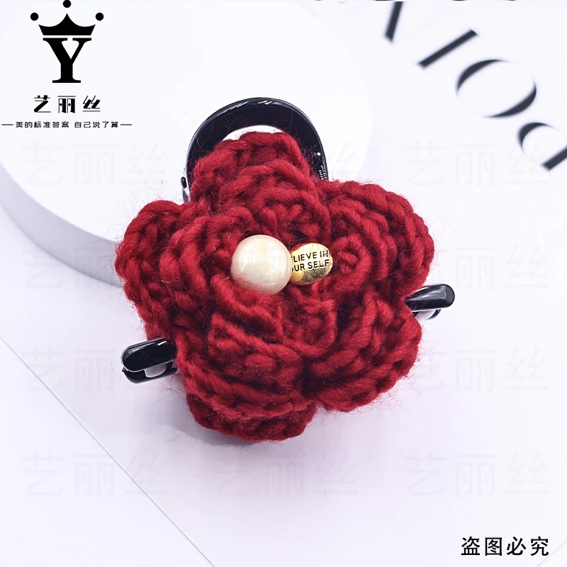 艺丽丝 优雅气质毛线款抓夹 [花间舞] 8cm时尚抓夹 YL793