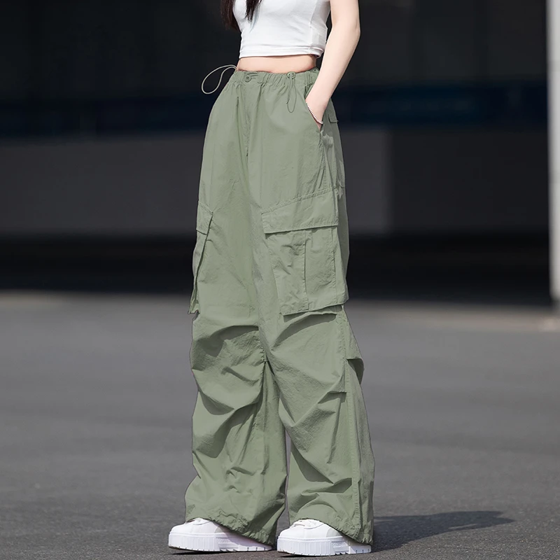 小众美式工装裤女款爆款2025新款休闲宽松阔腿裤网红裤子夏季薄款