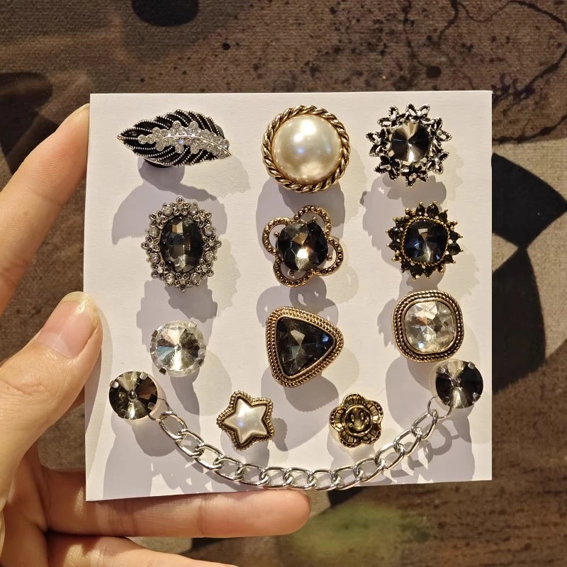 韩版小香风洞洞鞋鞋花饰品配件镶钻闪耀水晶夏日男女洞洞鞋鞋花