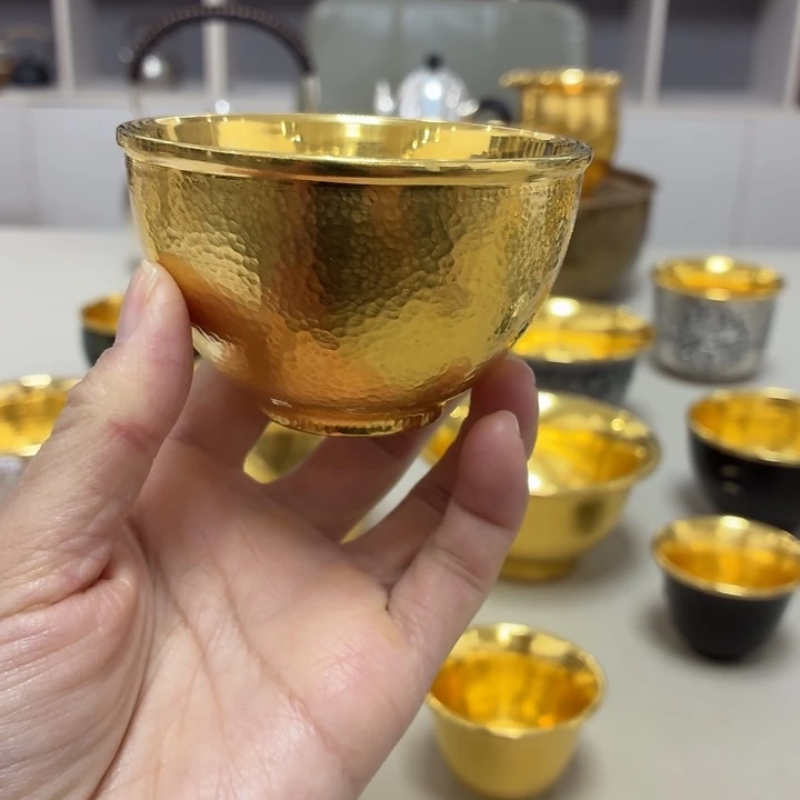 李小鹤里外包金鸡心杯100毫升