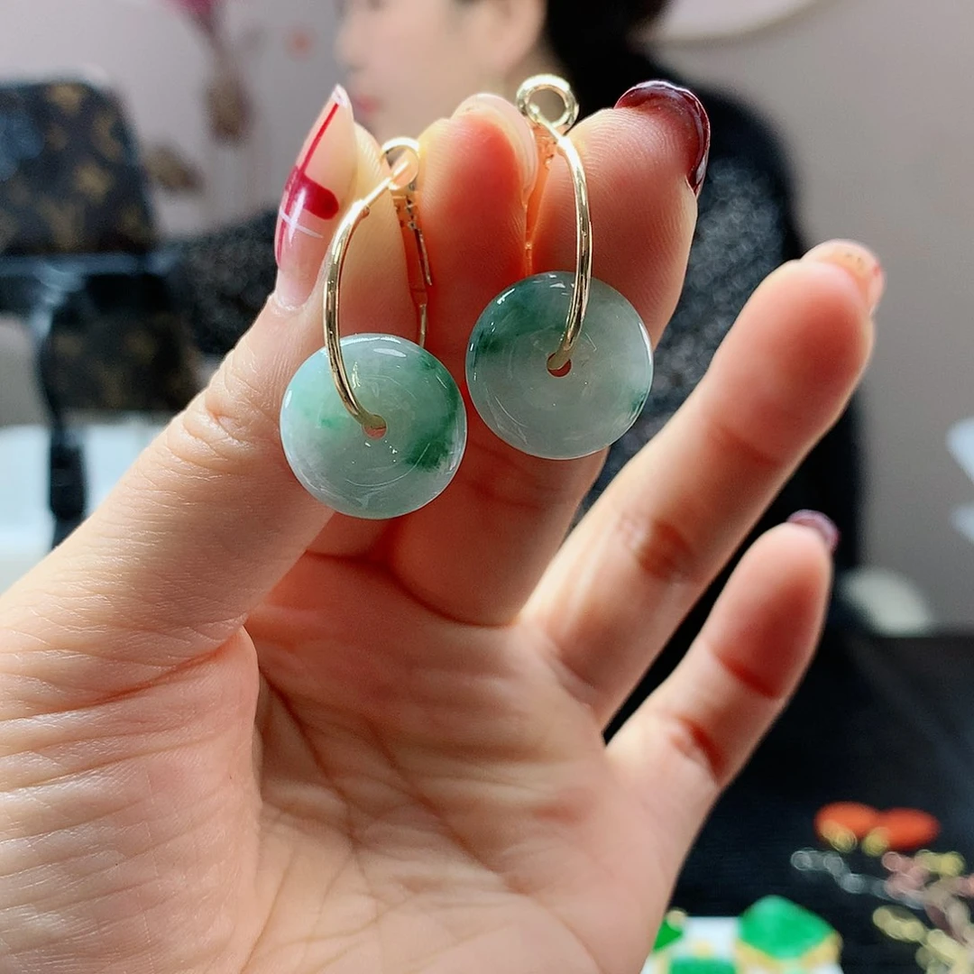 【闪购商品】翡翠耳饰未镶嵌，