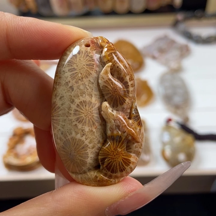 硅化玉吊坠(不含链)未镶嵌56号链接