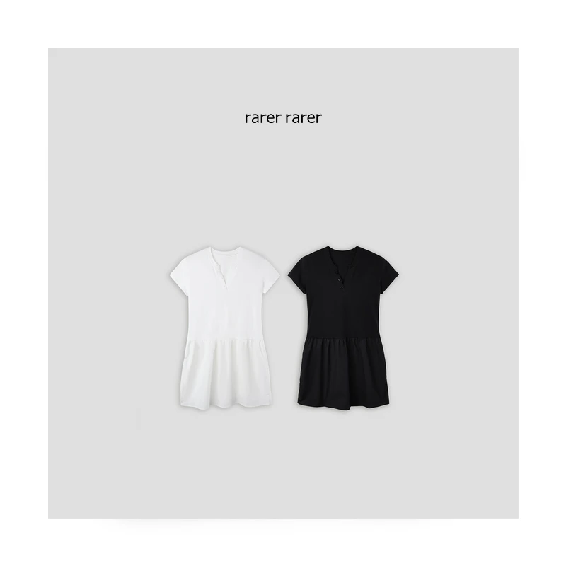 【rarer rarer】25SS夏季黑白两色显瘦连衣裙 2504041